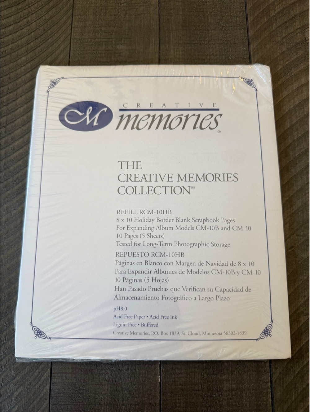 Creative Memories 8x10 Holiday Border Blank Scrapbook Pages Refill RCM-10HB